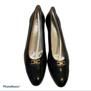 Salvatore Ferragamo Black Flat Womens Shoes